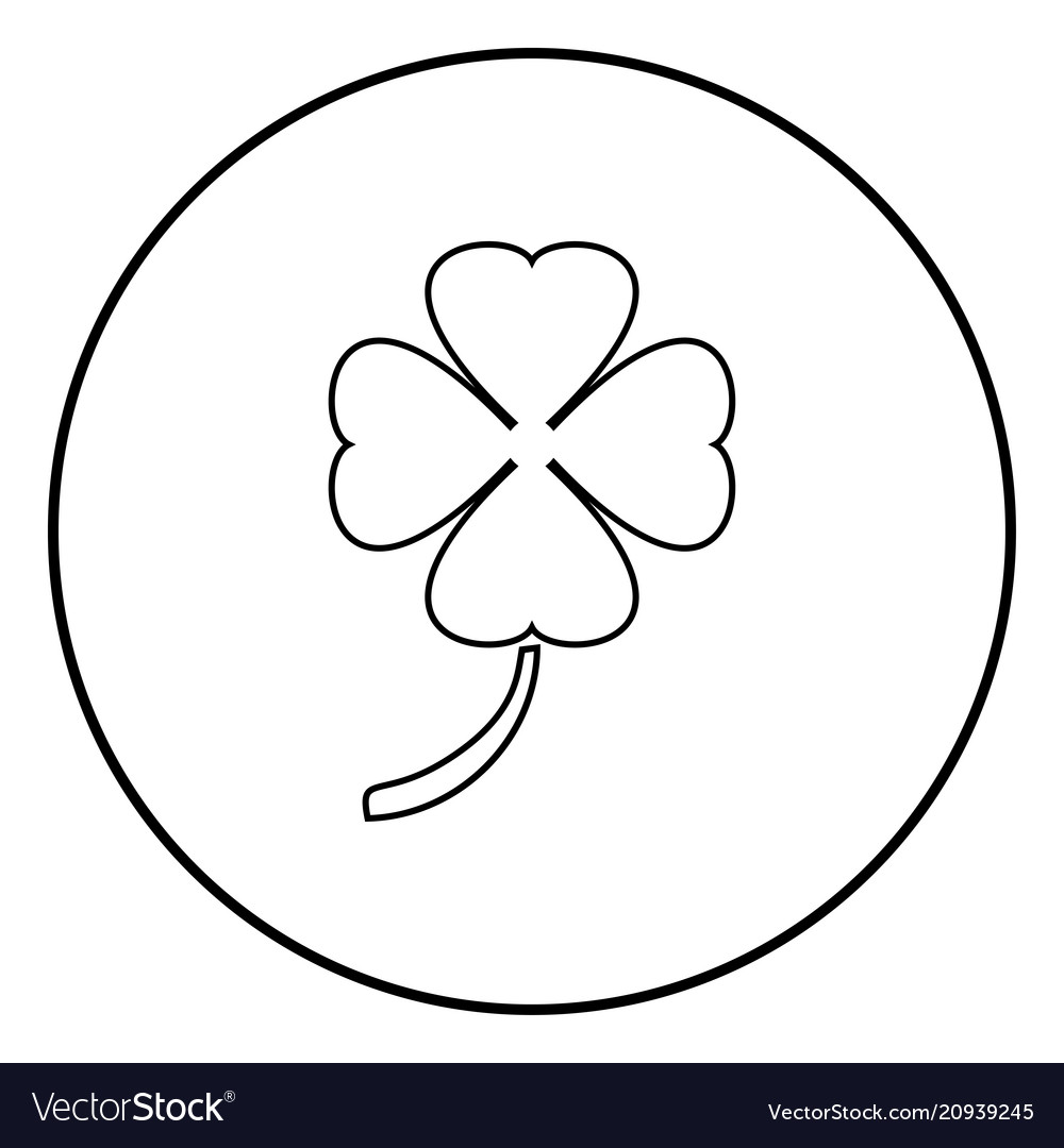 Clover icon black color simple image