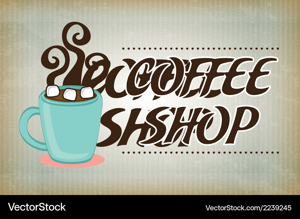 Coffee design over pattern background Royalty Free Vector