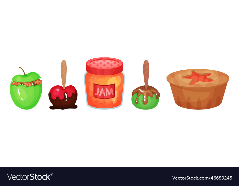 Desserts with apple like jam and candy