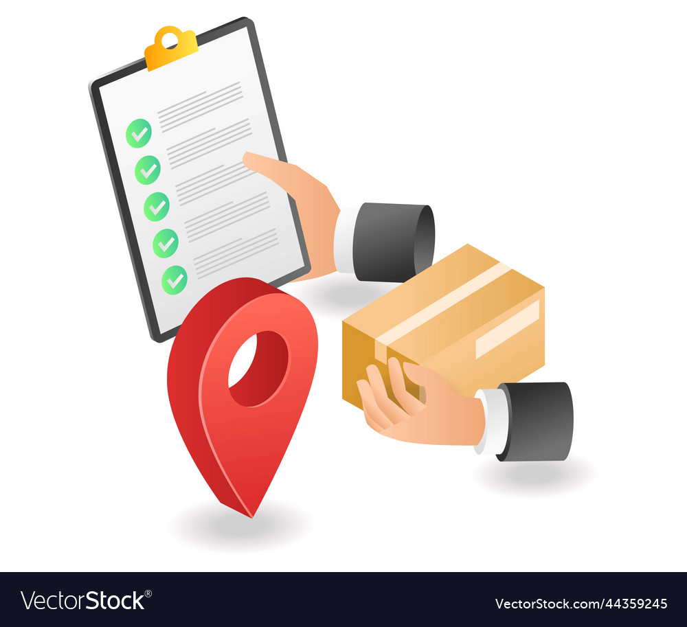 Flat isometric landing page concept observe vector image Flat isometric landing page concept observe