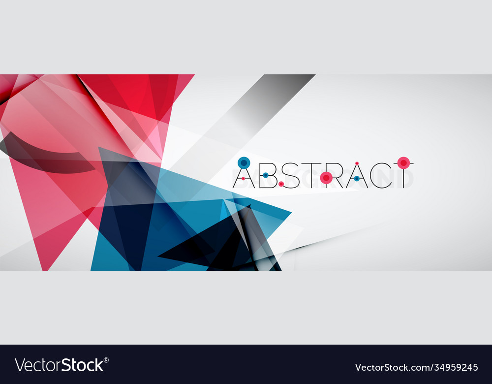 Geometric abstract background color triangle vector image Geometric abstract background color triangle