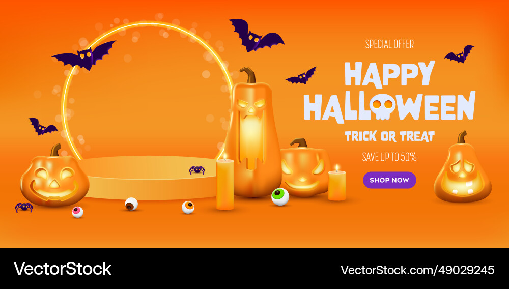 Halloween banner design 5 Royalty Free Vector Image