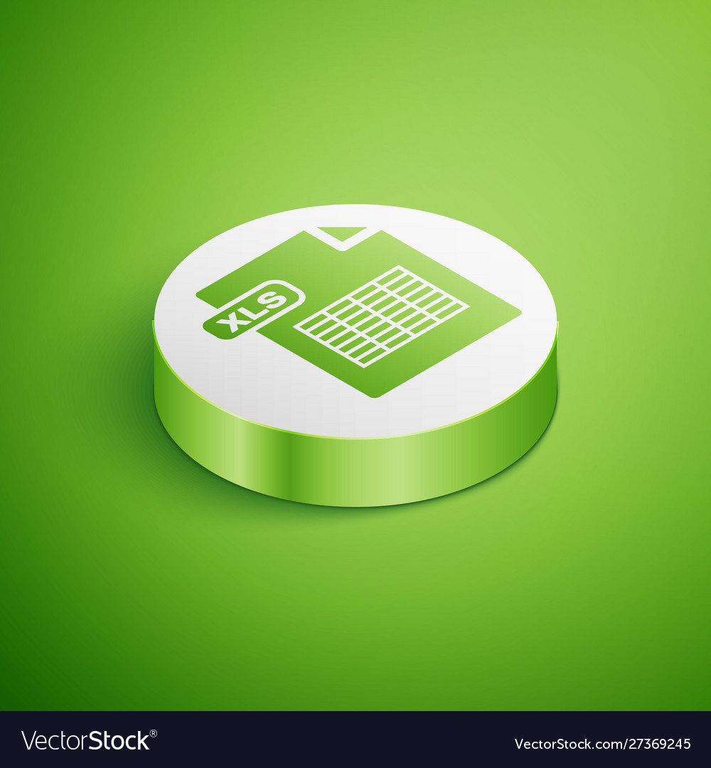 Isometric xls file document download button