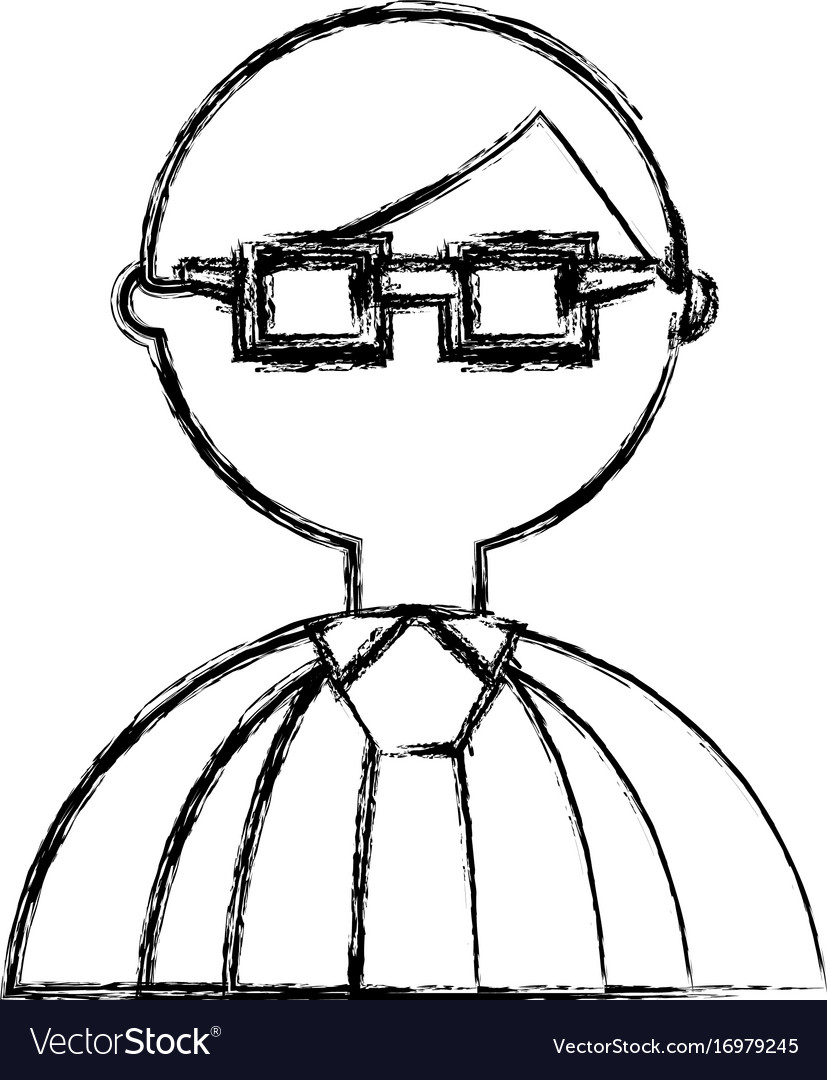 Man geek cartoon