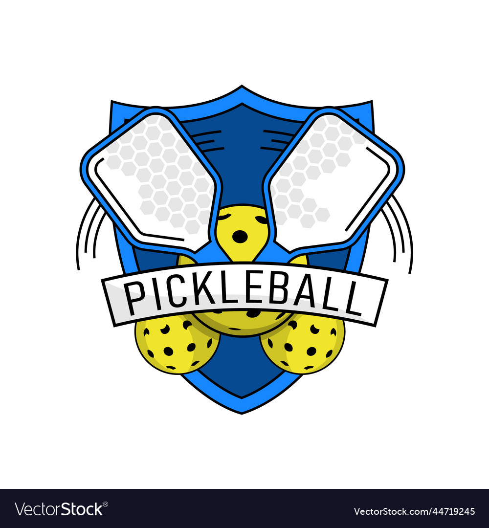 Pickleball symbol new indoor or outdoor racket Vector Image