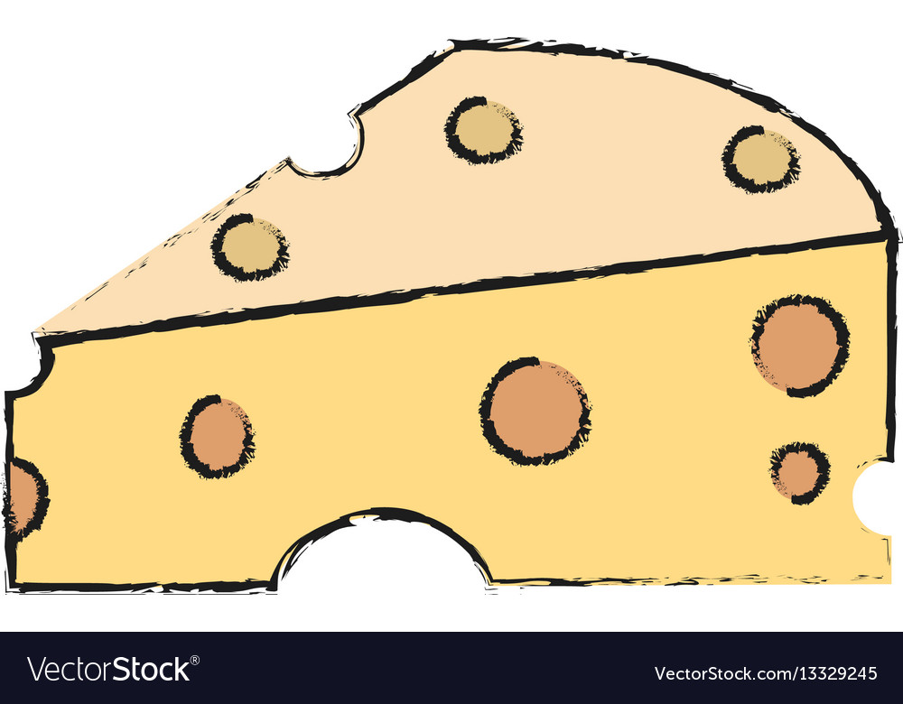 Piece of cheese icon Royalty Free Vector Image