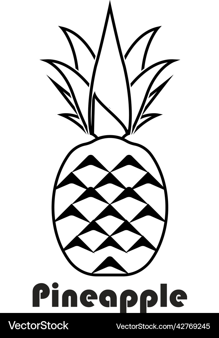 Pineapple icons Royalty Free Vector Image - VectorStock