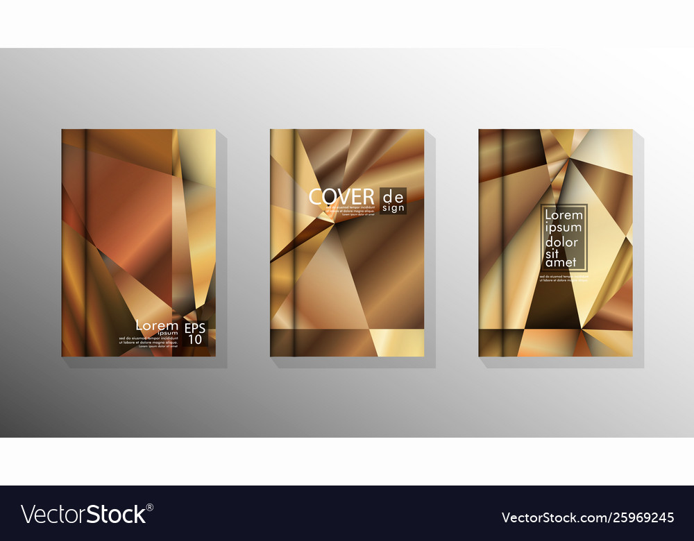 Set cover design triangle background abstract Vector Image Set cover design triangle background abstract