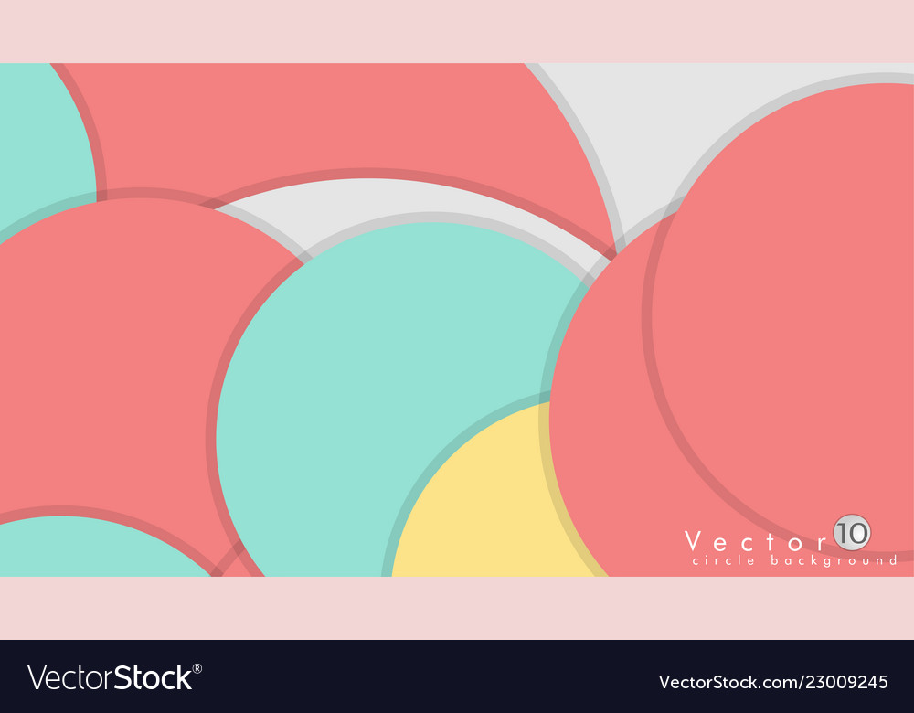 Simple and colorful circles background design vector image Simple and colorful circles background design