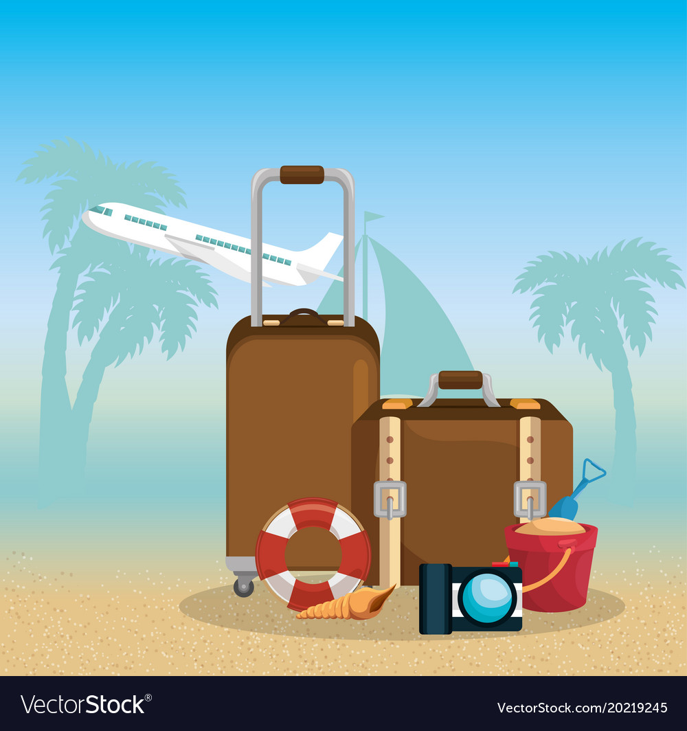 Summer vacattions set icons