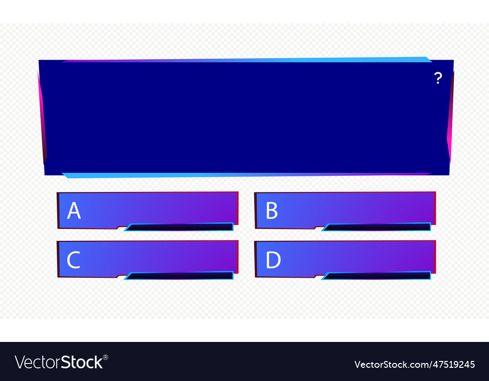 Template question and answers neon style