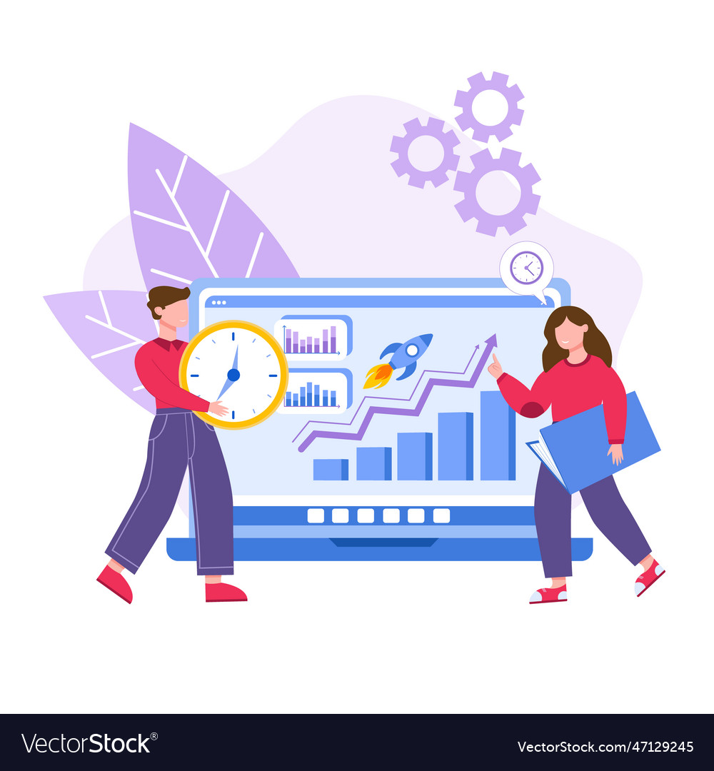 Timely execution is key to success time Vector Image Timely execution is key to success time