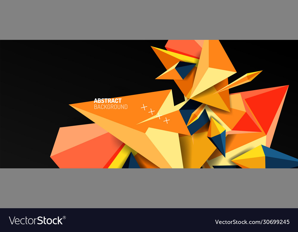 Trendy simple triangle abstract background vector image Trendy simple triangle abstract background