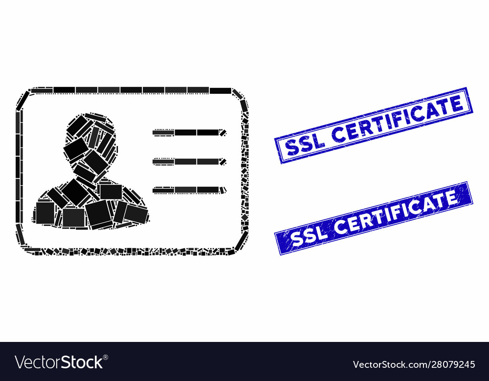 User card mosaic and scratched rectangle ssl