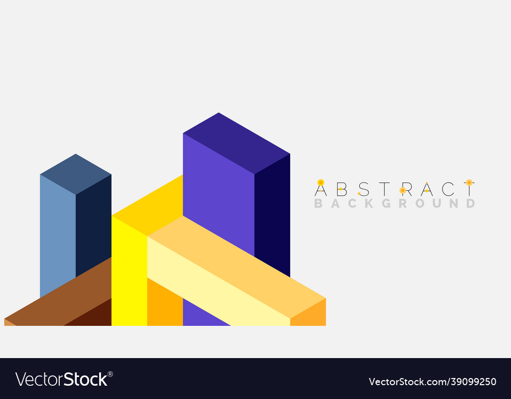 Abstract background 3d cubes cubic elements vector image Abstract background 3d cubes cubic elements