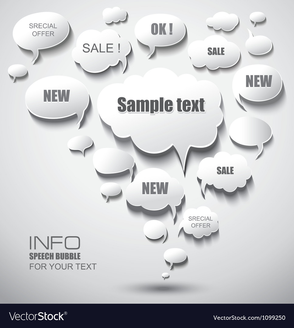 Abstract background with speech bubbles