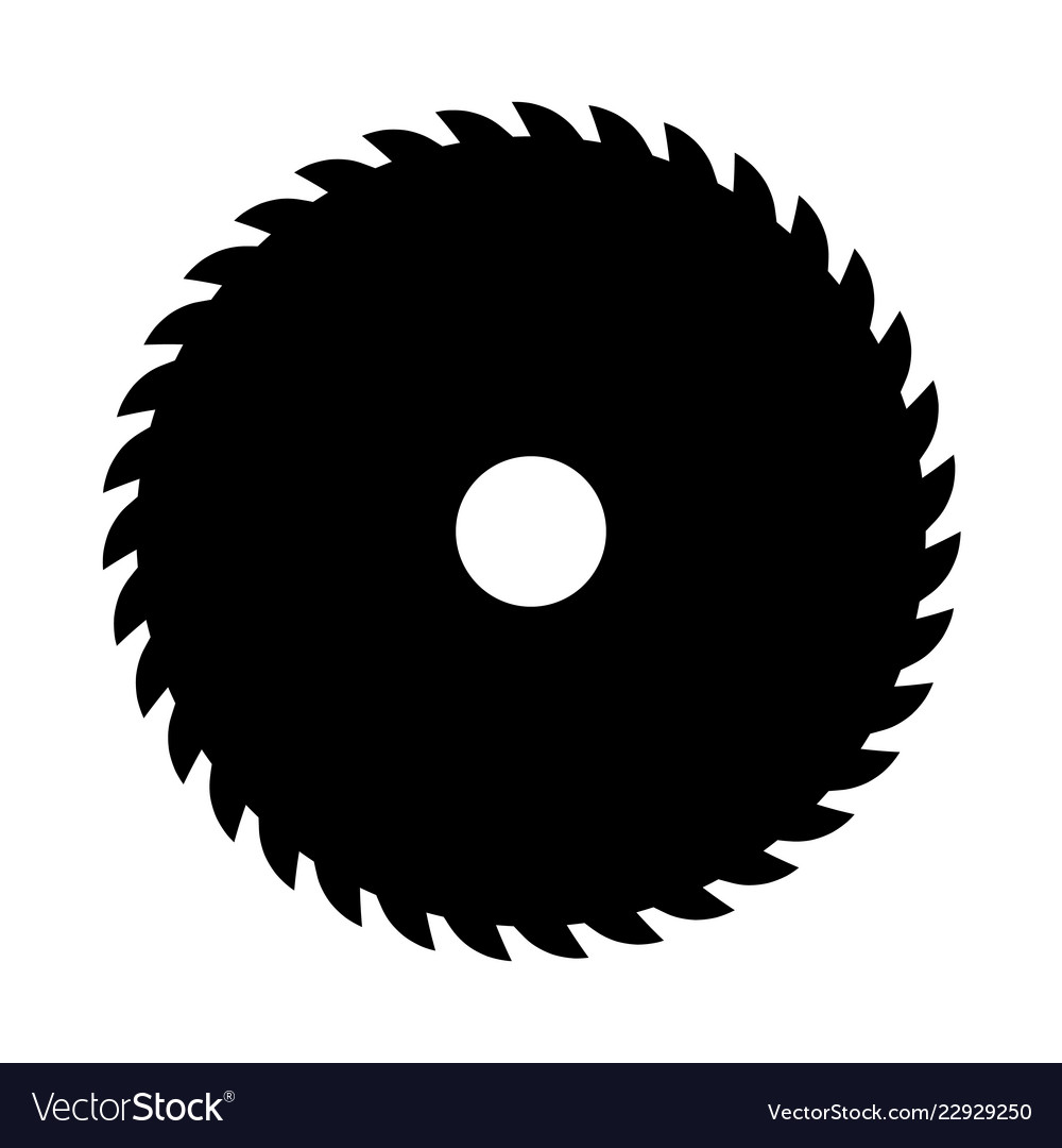 Download Black circular saw sign or icon symbol of Vector Image