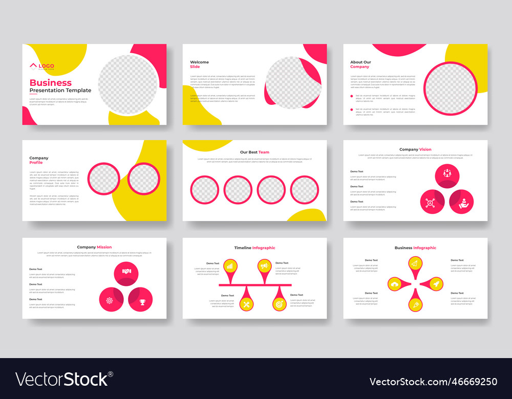 Creative business powerpoint presentation slides Vector Image