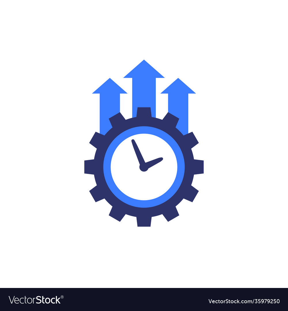 Efficiency growth icon on white