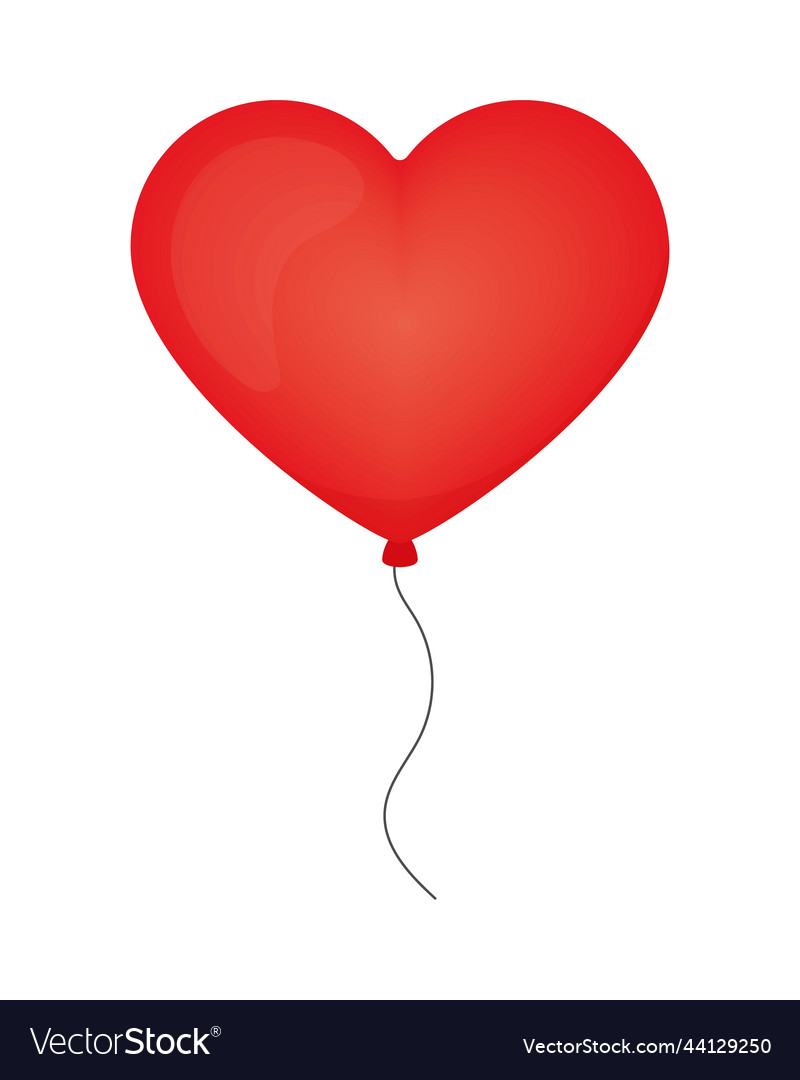 Heart shape balloon Royalty Free Vector Image - VectorStock