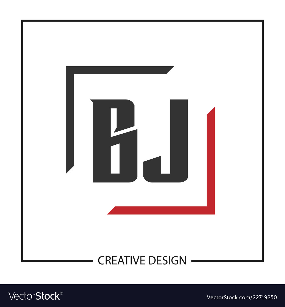 Initial letter bj logo template design