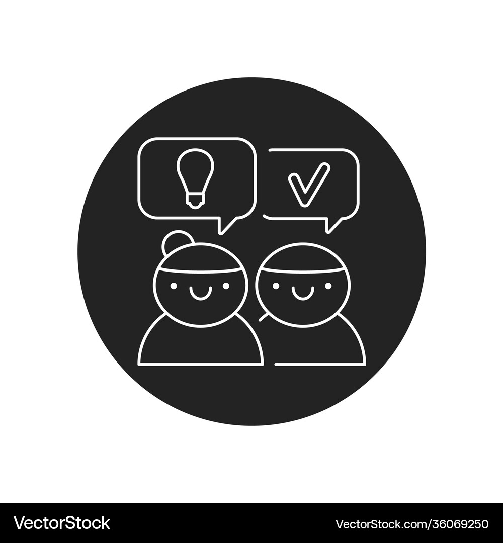 Logical reasoning black glyph icon soft skills Vector Image