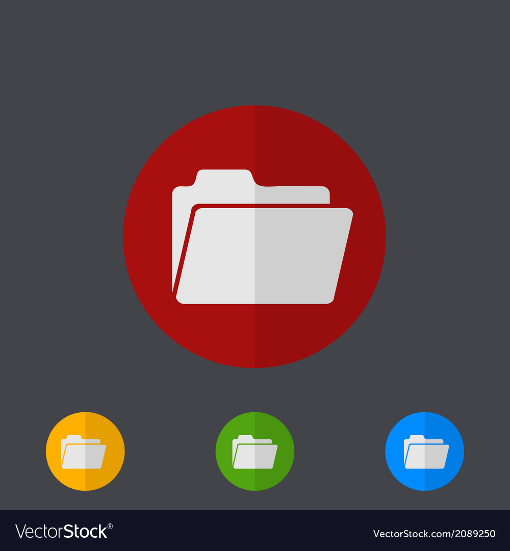 Modern circle icons set on gray