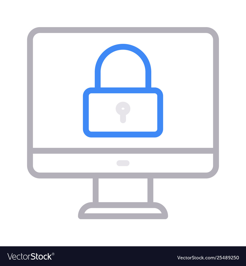 Secure lcd vector image Secure lcd