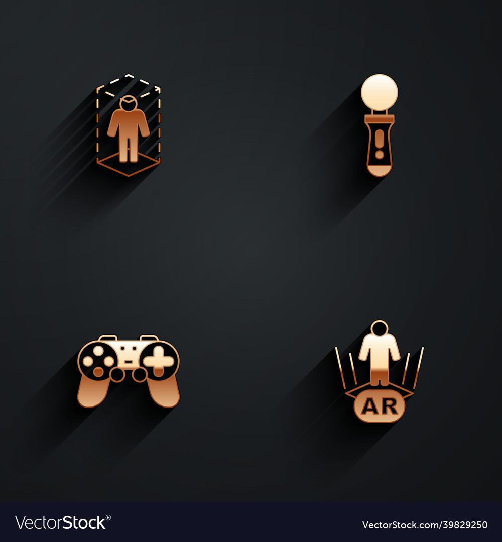 Set 3d modeling vr controller game gamepad vector image Set 3d modeling vr controller game gamepad