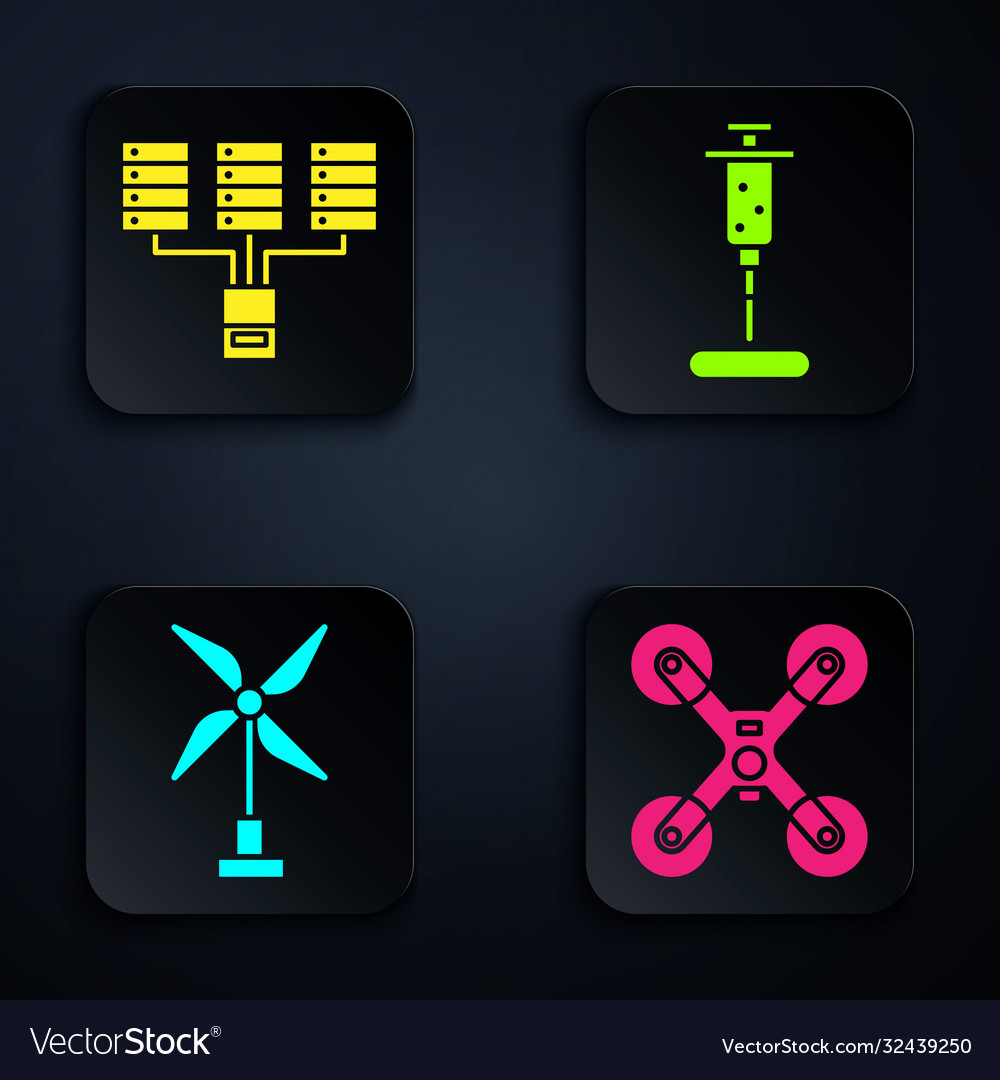 Set drone flying server data web hosting wind