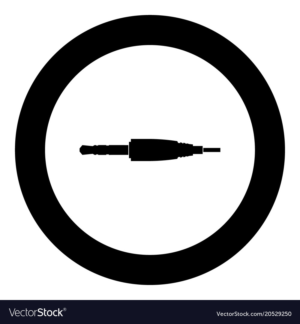 Studio audio cable connector or mini jack icon