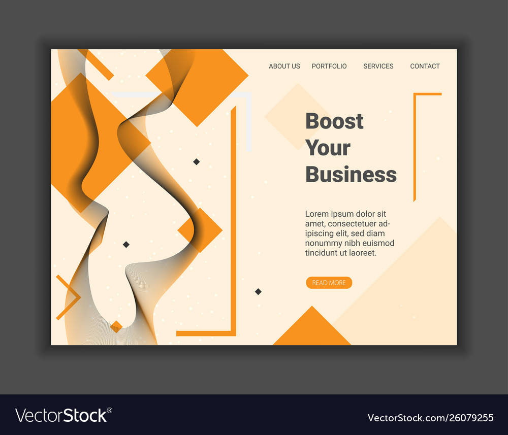Abstract background with dynamic linear waves vector image Abstract background with dynamic linear waves