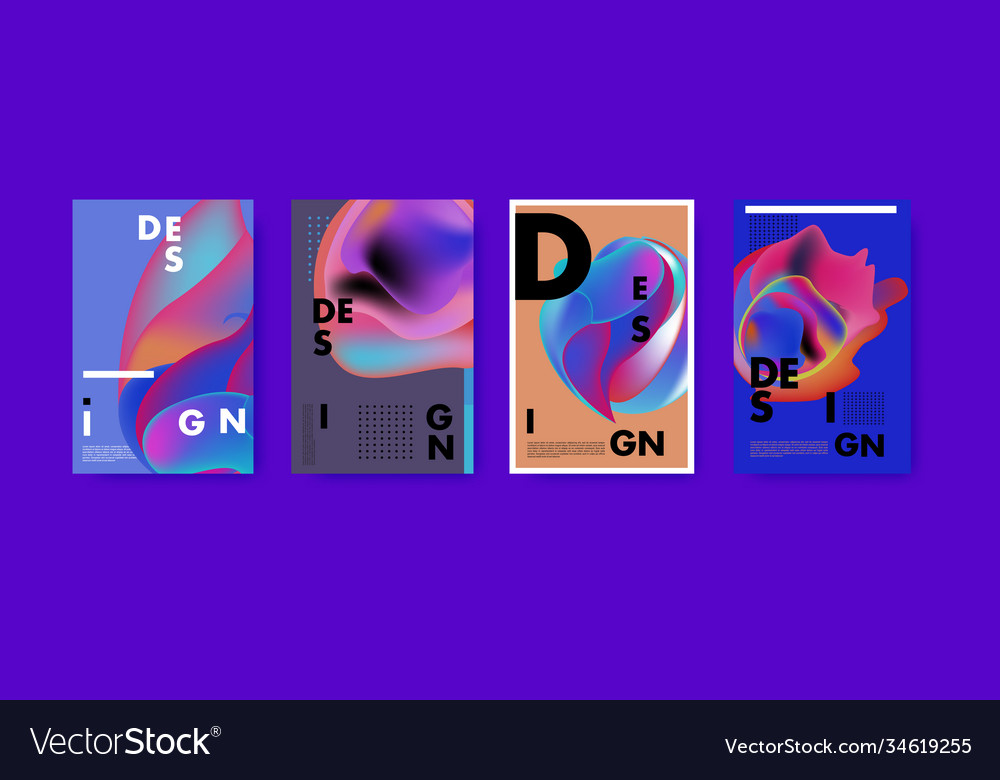 Abstract colorful liquid and fluid pattern Vector Image Abstract colorful liquid and fluid pattern
