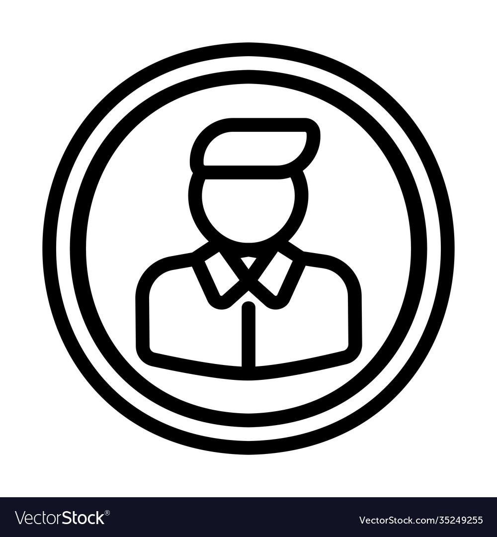 Account icon in line style for any projects vector image Account icon in line style for any projects