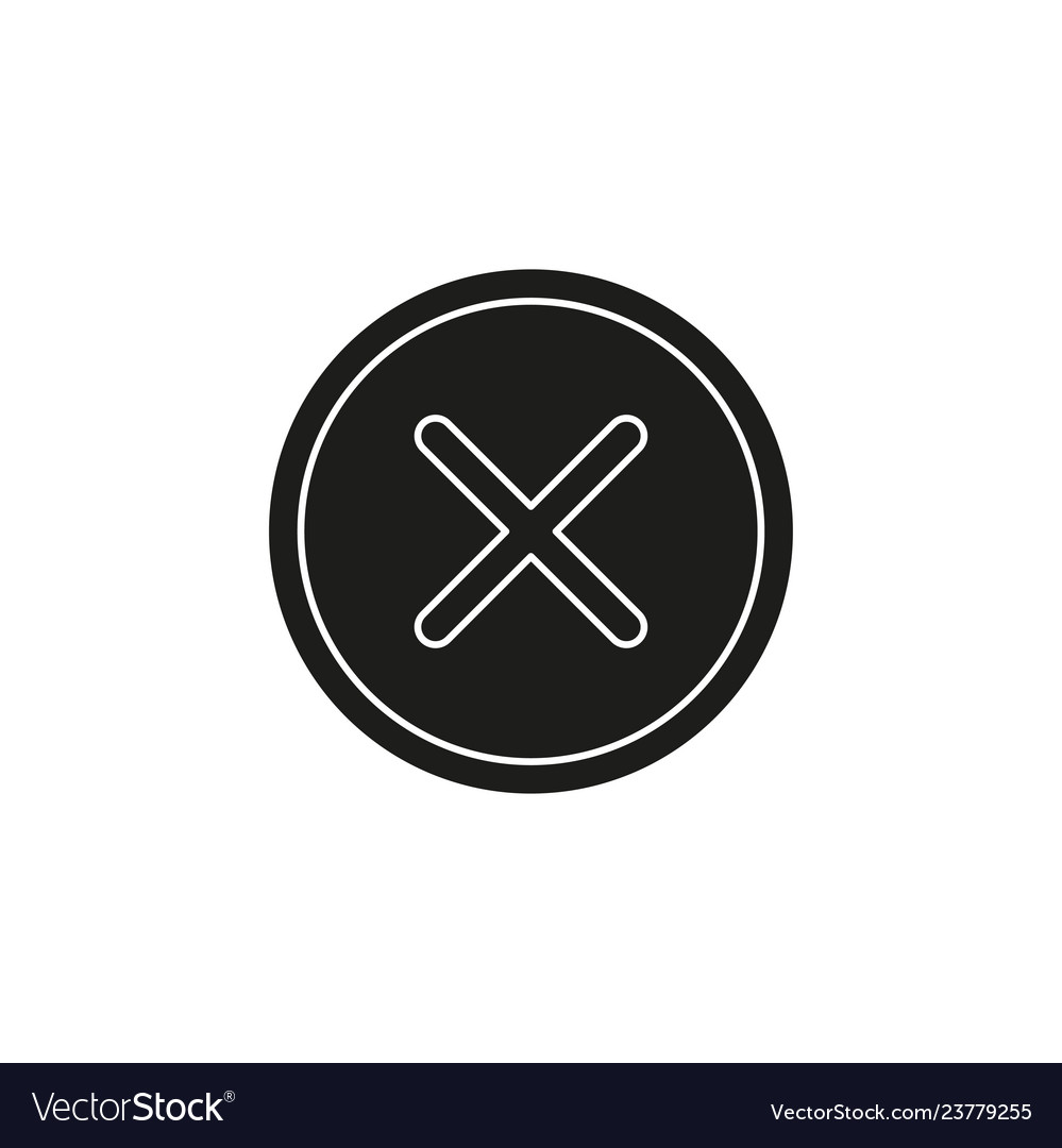 Delete sign icon remove button vector image Delete sign icon remove button