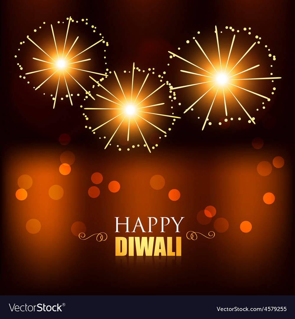 Diwali festival fireworks Royalty Free Vector Image