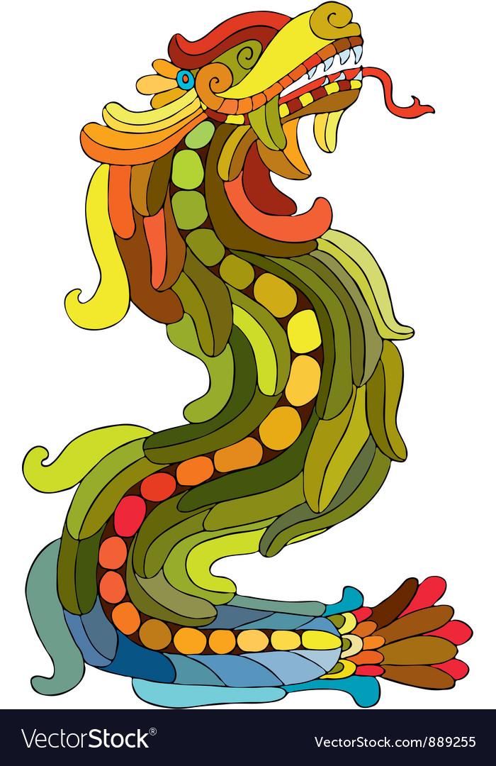 Dragon rainbow Royalty Free Vector Image - VectorStock