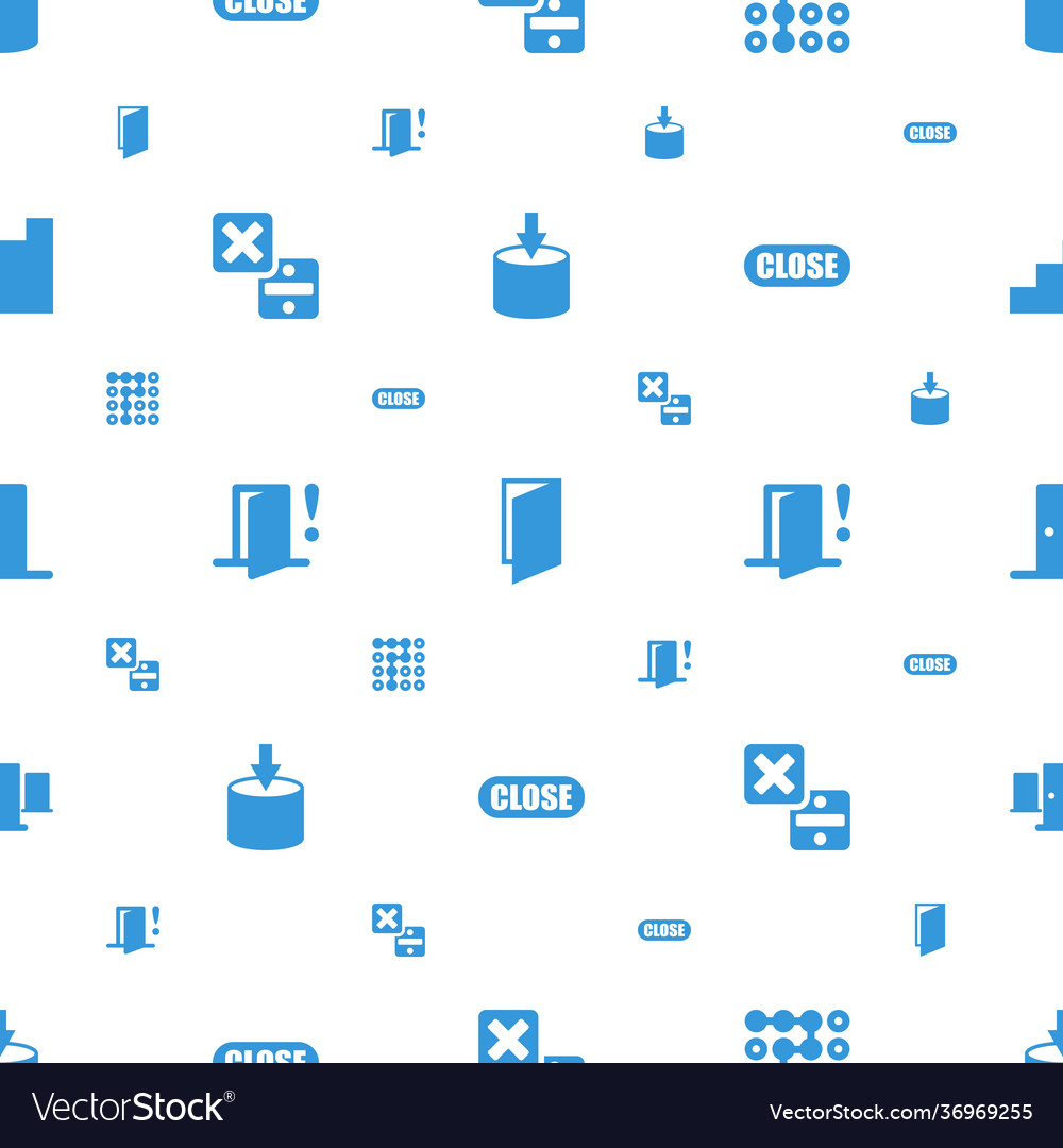 Exit icons pattern seamless white background