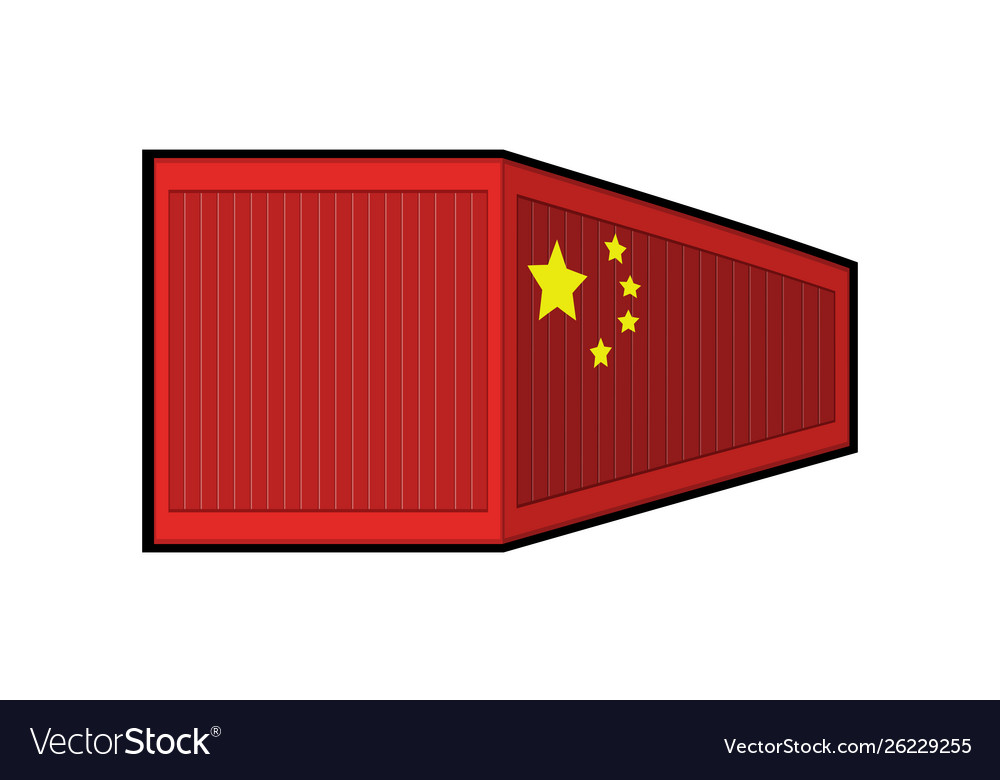 Isolated container with flag china