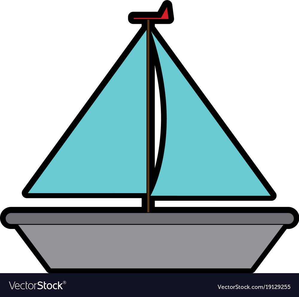 Isolated sailboat design Royalty Free Vector Image