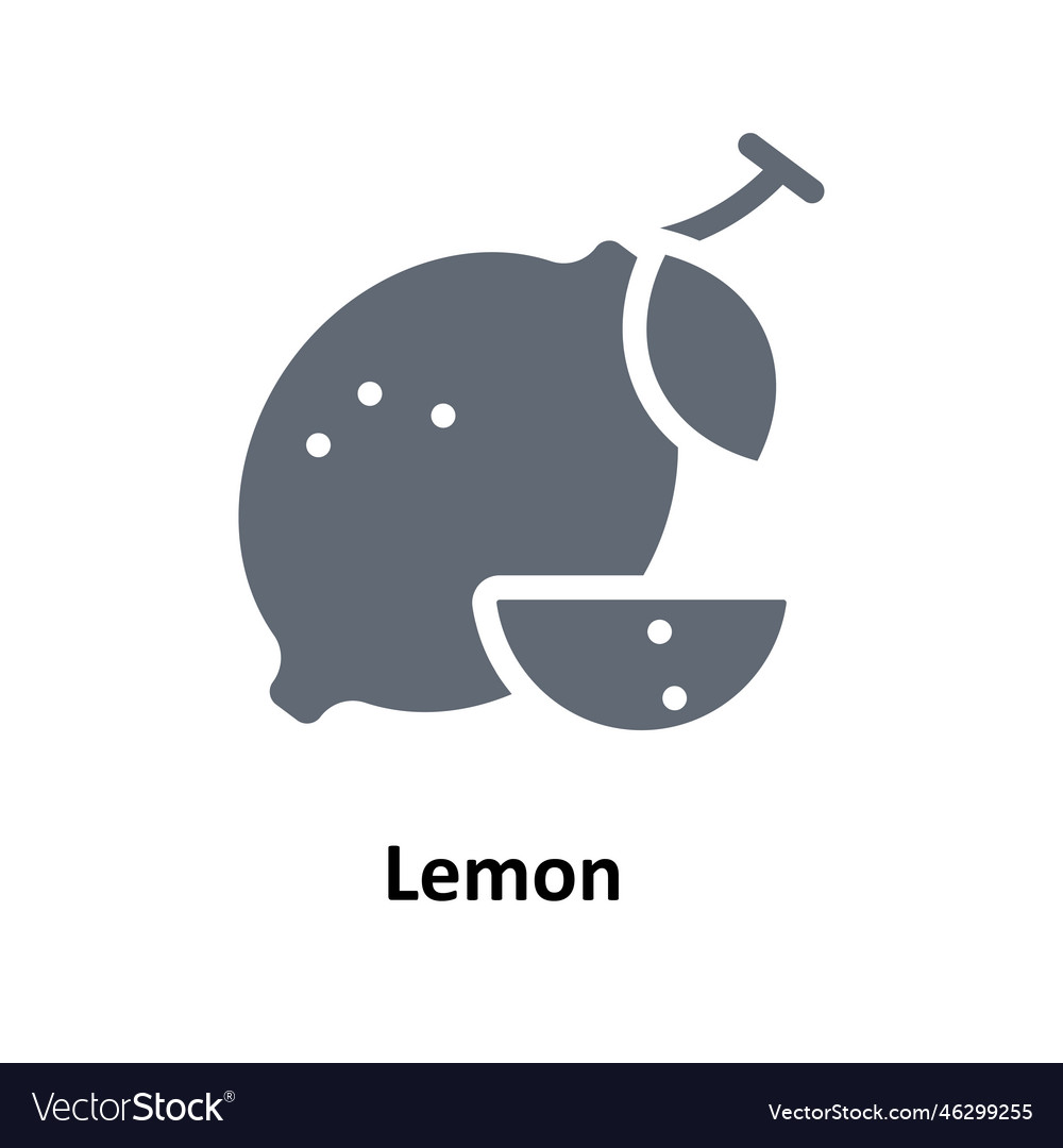 Lemon solid icons simple stock