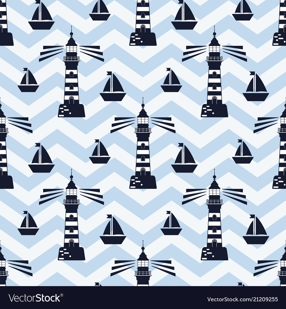 Lighthouse pattern Vector Image Lighthouse pattern