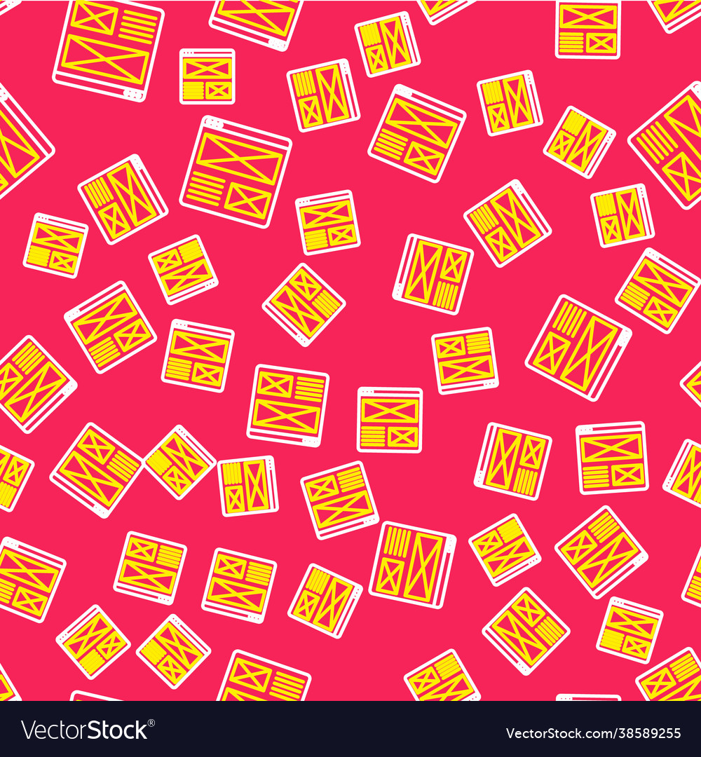 Line browser window icon isolated seamless pattern vector image Line browser window icon isolated seamless pattern