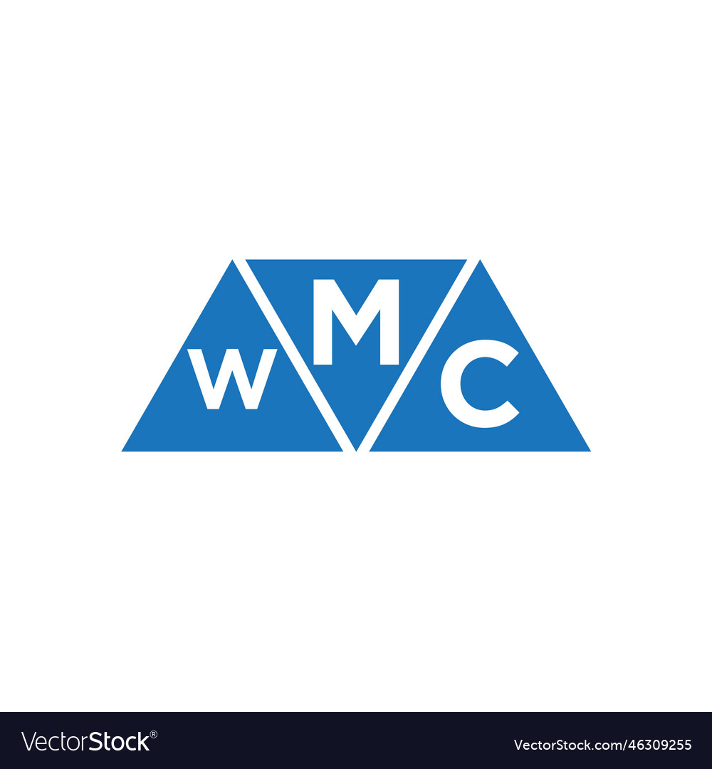 Mwc abstract initial logo design on white Vector Image Mwc abstract initial logo design on white