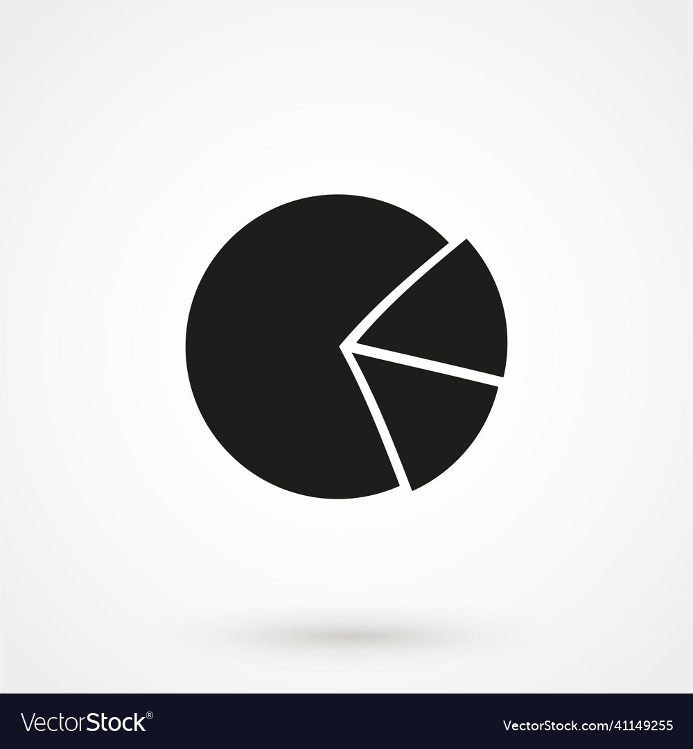 Pie chart icon in a simple style vector image Pie chart icon in a simple style