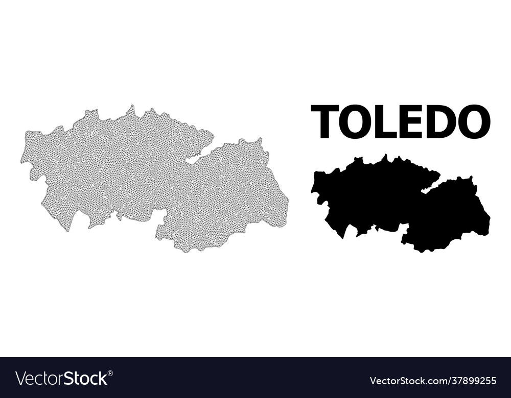 Polygonal 2d mesh high resolution map Vector Image Polygonal 2d mesh high resolution map