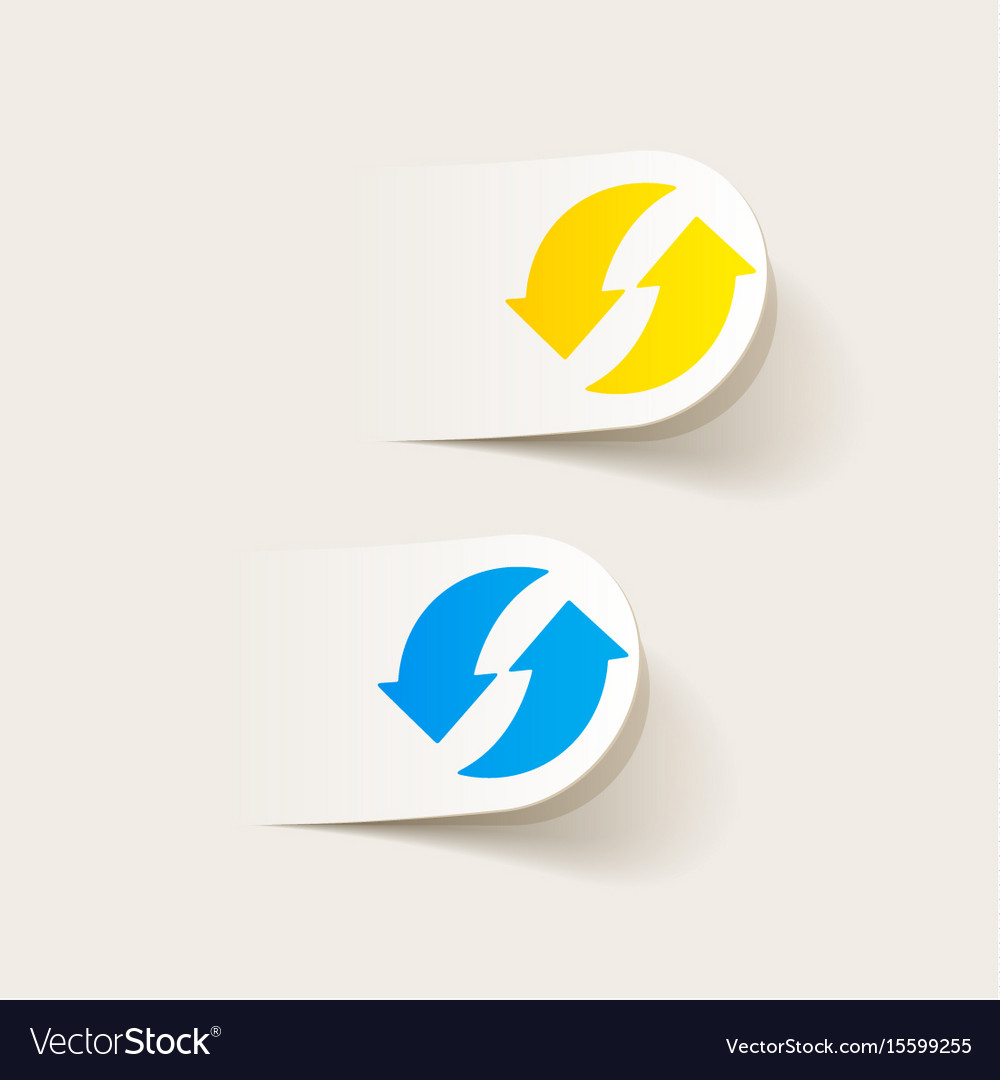 Realistic design element arrow recycling