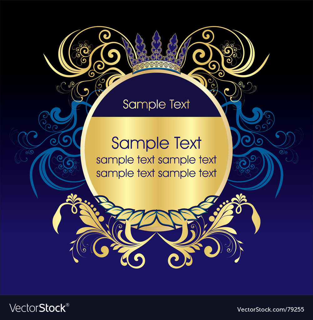 Royal frame Royalty Free Vector Image VectorStock