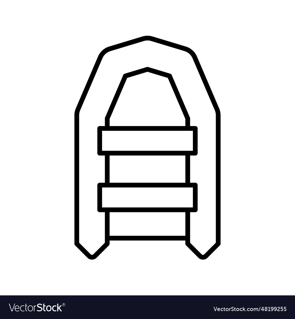 Rubber boat icon lifeboat isolated