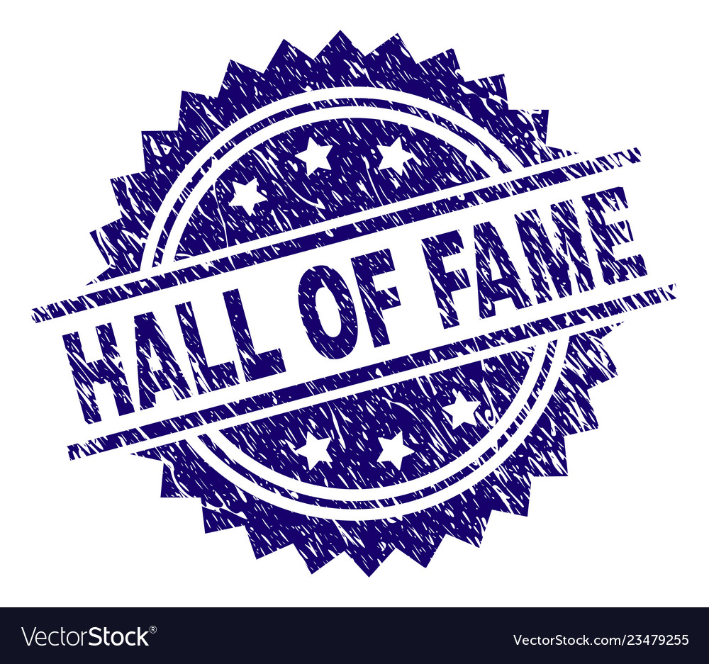 Scratched textured hall of fame stamp seal